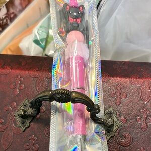 Charming Pink Novelty Pen with Animal Topper